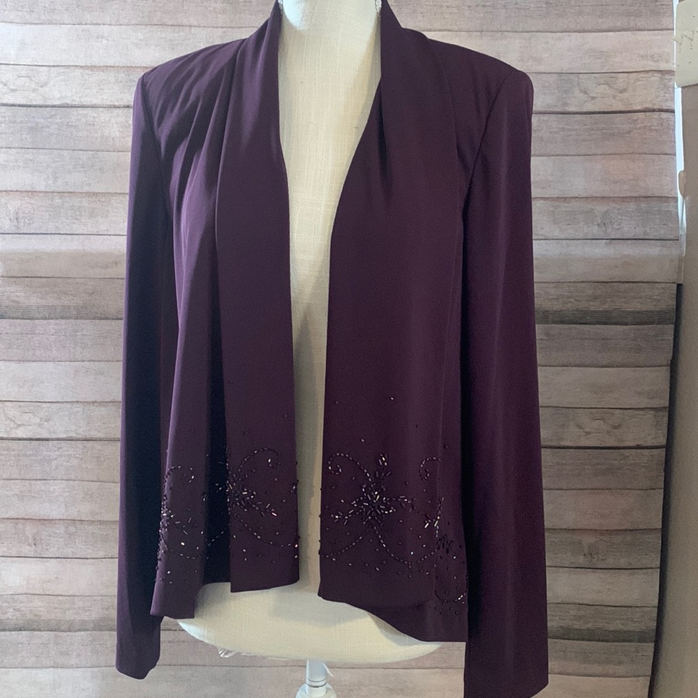 Alex Evenings Cardigan and dress with Shoulder Pads Size 10 NWOT - Picture 5 of 8